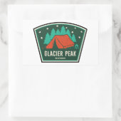 Glacier Peak Wilderness Camping Rechthoekige Sticker (Tas)