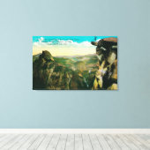 Glacier Point, Half Dome en Yosemite Valley Canvas Afdruk (Insitu (Houten vloer))