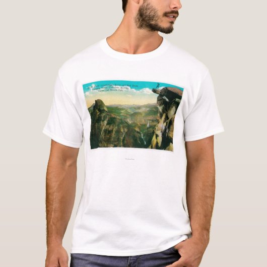 Glacier Point, Half Dome en Yosemite Valley T-shirt (Voorkant)