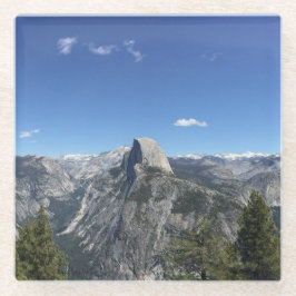 Glacier Point Half Dome Yosemite Kleur Foto Glazen Onderzetter