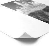 Glacier Point Horizon Panoramisch Zwart-wit Poster (Hoek)