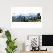 Glacier Point-uitzicht van Half Dome Poster (Thuiskantoor)