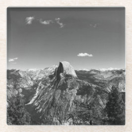 Glacier Point Yosemite Black en White Photography Glazen Onderzetter