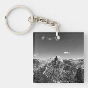 Glacier Point Yosemite Zwart-Wit Fotografie Sleutelhanger
