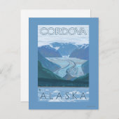 Glacier Scene - Cordova, Alaska Briefkaart (Voorkant / Achterkant)