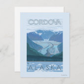 Glacier Scene - Cordova, Alaska Briefkaart (Voorkant / Achterkant)
