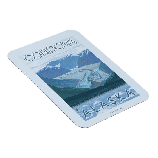 Glacier Scene - Cordova, Alaska Magneet (Rechterzijde)