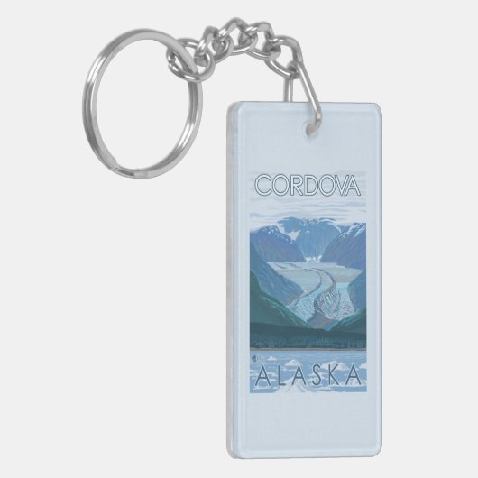 Glacier Scene - Cordova, Alaska Sleutelhanger (Voorkant Links)