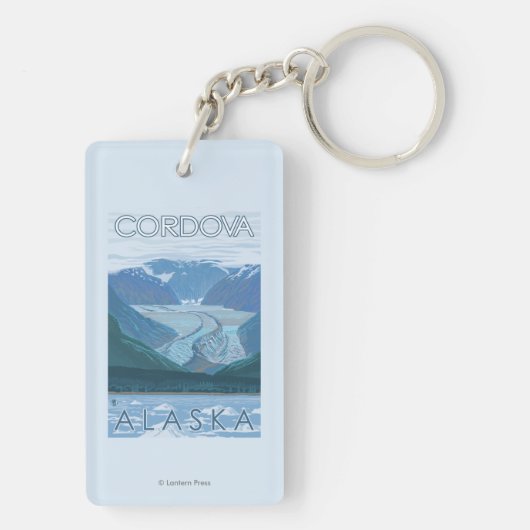 Glacier Scene - Cordova, Alaska Sleutelhanger (achterkant)