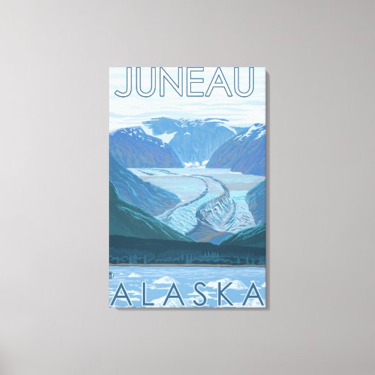 Glacier Scene - Juneau, Alaska Canvas Afdruk (Voorkant)