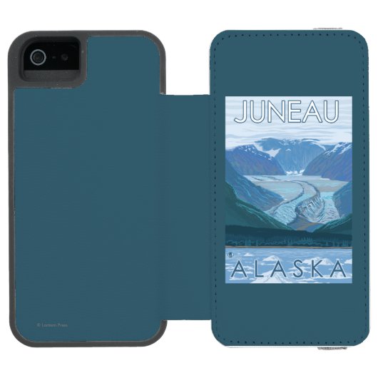 Glacier Scene - Juneau, Alaska Incipio iPhone Portemonnee Hoesje (Agenda Open)