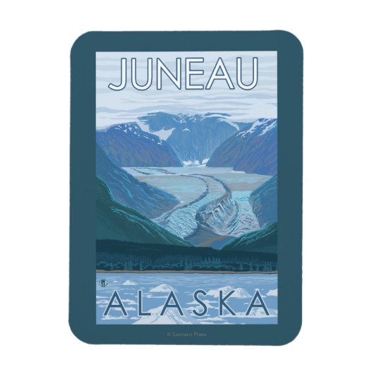 Glacier Scene - Juneau, Alaska Magneet (Verticaal)