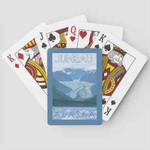Glacier Scene - Juneau, Alaska Pokerkaarten