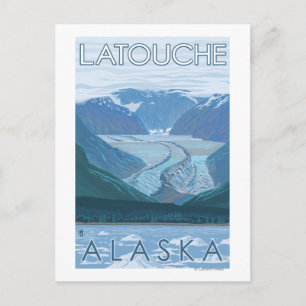 Glacier Scene - Latouche, Alaska Briefkaart