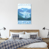 Glacier Scene - Latouche, Alaska Canvas Afdruk (Insitu (Slaapkamer))