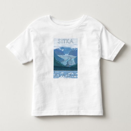 Glacier Scene - Sitka, Alaska Kinder Shirts (Voorkant)