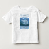 Glacier Scene - Skagway, Alaska Kinder Shirts (Voorkant)