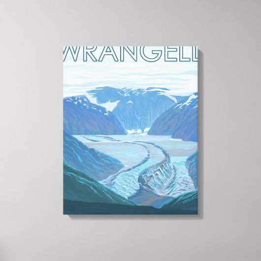 Glacier Scene - Wrangell, Alaska Canvas Afdruk (Voorkant)