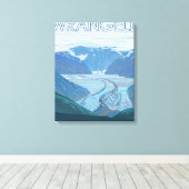 Glacier Scene - Wrangell, Alaska Canvas Afdruk (Insitu (Houten vloer))