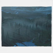 Glacier Valley (Moonlit) Fleece Deken (Voorkant (Horizontaal))