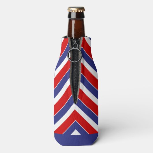 Glacière BOUTEILLE Rouge, Blanc, Bleu Chevron 1 VE (Bouteille Dos)