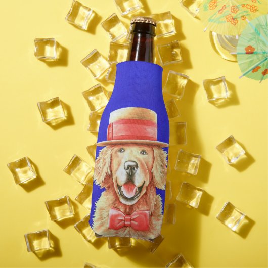 Glacière de bière Golden Retriever (Été in situ)