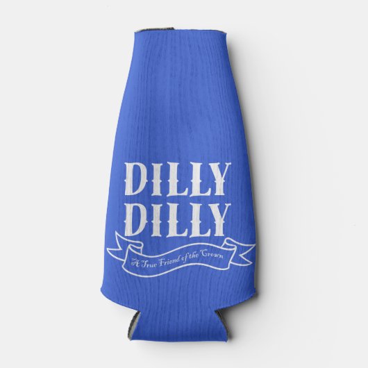 Glacière de bouteille bleu Dilly (blanc) (Devant)