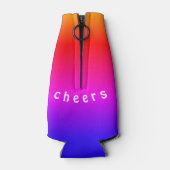 Glacière de bouteille couleur arc-en-ciel - Texte  (Dos)