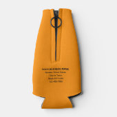 Glacière de bouteille couleur orange de marque com (Dos)