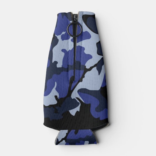 Glacière de bouteille de Camo bleu (Dos)