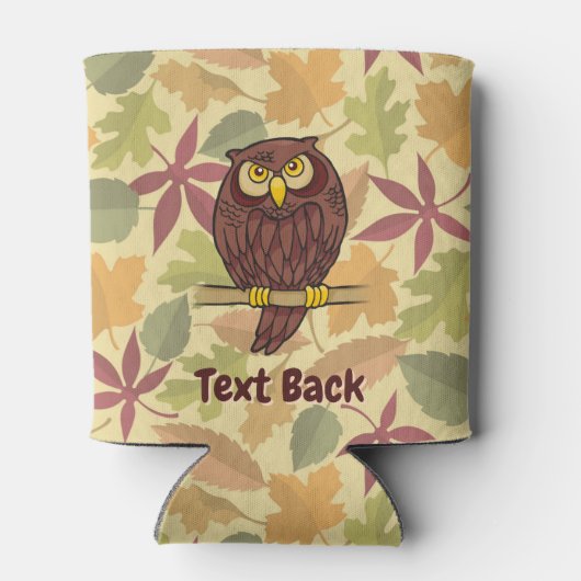 Glacière de bouteille de dessin de hibou (Dos)