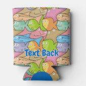 Glacière de bouteille de dessin de poissons (Dos)