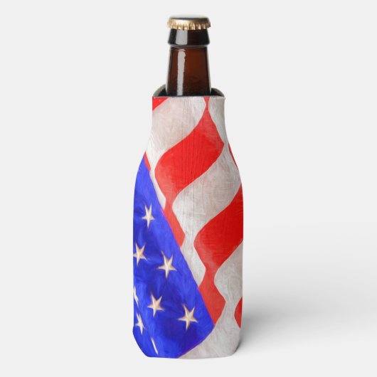 Glacière de bouteille de drapeau américain (Bottle Devant)