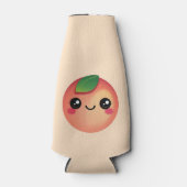 Glacière de bouteille de Kawaii Peach (Devant)