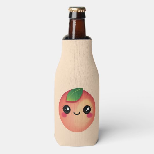 Glacière de bouteille de Kawaii Peach (Bottle Devant)