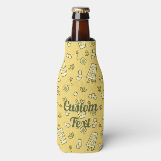 Glacière de bouteille de Motif de thé glacé (Bottle Devant)