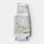 Glacière de bouteille de mousse : Stallion blanc (Devant)