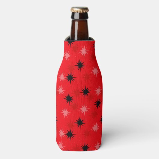 Glacière de bouteille de Starbursts Red atomique (Bottle Devant)