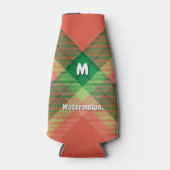 Glacière de bouteille de Tartan Watermelon (Devant)