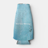 Glacière de bouteille de texture bleu clair (Devant)