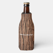Glacière de bouteille de texture en bois (Bottle Devant)