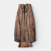 Glacière de bouteille de texture en bois (Dos)