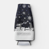 Glacière de bouteille du village de Noël (Devant)