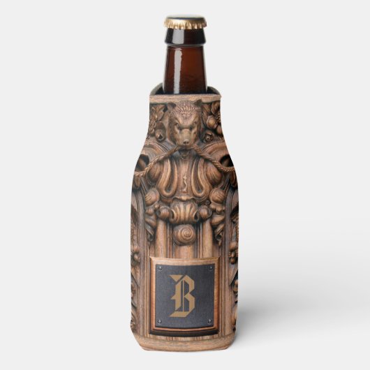 Glacière de bouteille en bois sculpté (Bottle Devant)
