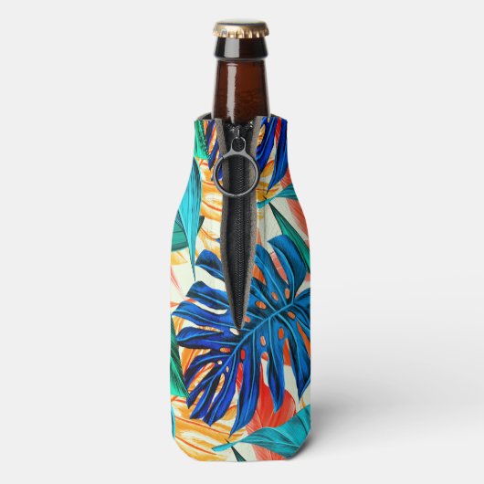 Glacière de bouteille Feuille tropical (Bouteille Dos)