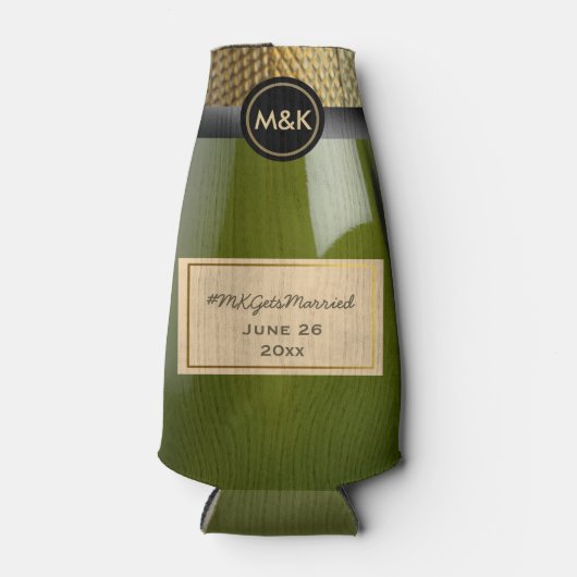 Glacière de bouteille Mariage mini-champagne (Devant)