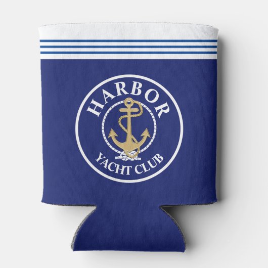 Glacière de bouteille monogramme bleu marine (Dos)