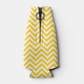 Glacière de bouteille monogramme de Chevron jaune (Dos)