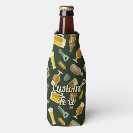 Glacière de bouteille Motif Icônes de bière (Bottle Devant)