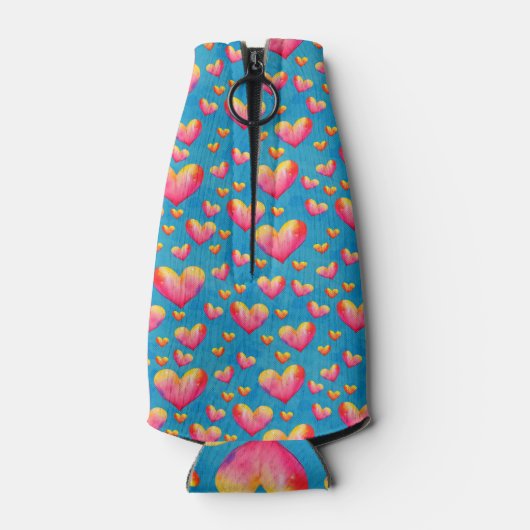 Glacière de bouteille multicolore d'aquarelle (Dos)